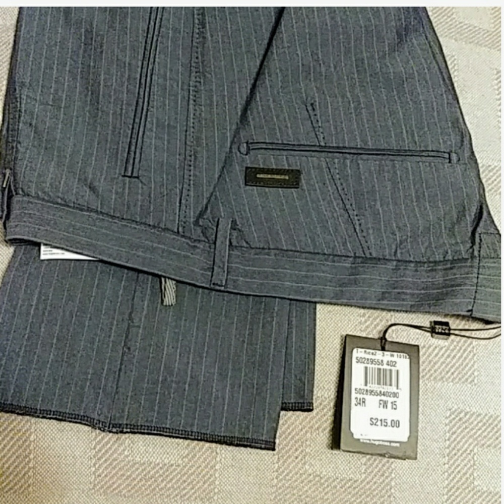 🆕Hugo Boss Sz 34R Men's Pinstripe tailored slacks